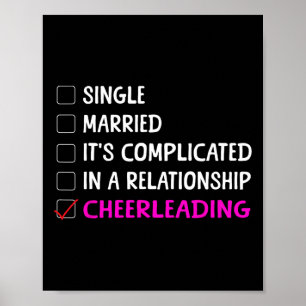 Cheer Cheerleading Single Married It's Complicated Poster
