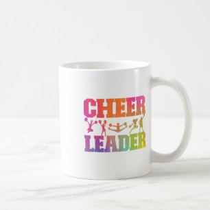 Cheer Cheerleading Watercolor Rainbow Cheer Leader Coffee Mug