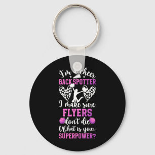 Cheer Ckspot Cheerleading Ckspot Funny Women's Bla Key Ring