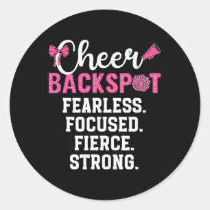 Cheer Ckspot Fearless Focused Fierce Cheerleading Classic Round Sticker