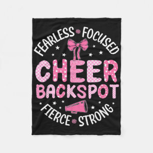 Cheer Ckspot Fearless Focused Fierce Cheerleading  Fleece Blanket