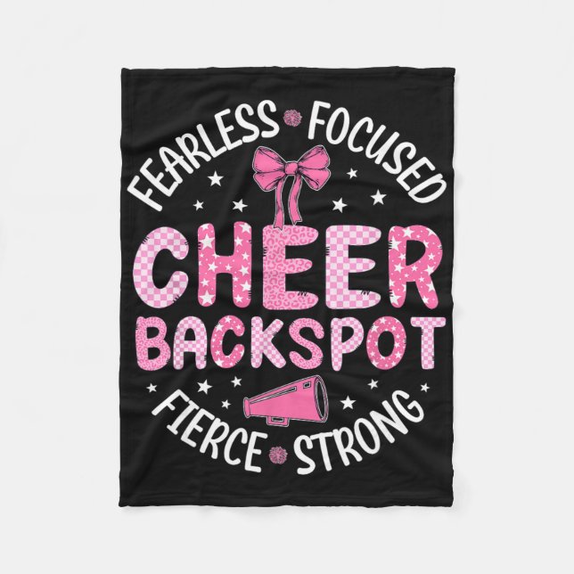 Cheer Ckspot Fearless Focused Fierce Cheerleading  Fleece Blanket (Front)