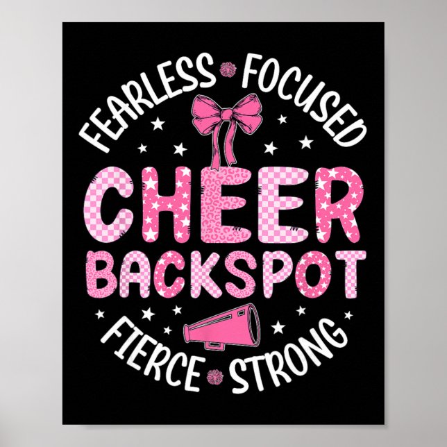 Cheer Ckspot Fearless Focused Fierce Cheerleading  Poster (Front)