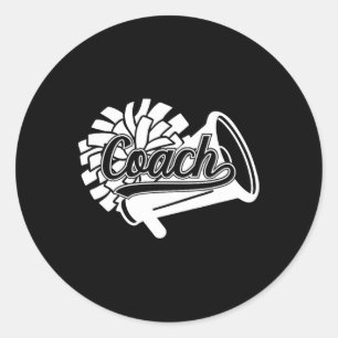 Cheer Coach Best Cheerleading Coach Appreciation Classic Round Sticker
