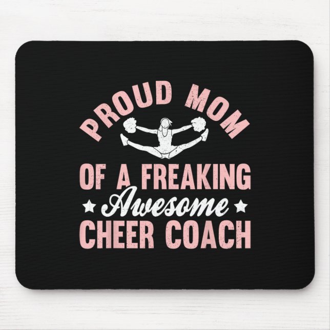 Cheer Coach Cheerleader Head Trainer Coaching Mum  Mouse Pad (Front)