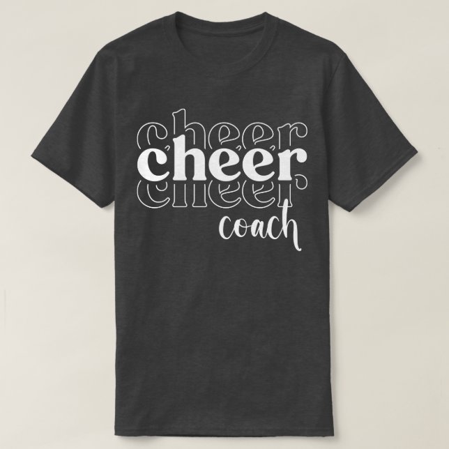 Cheer Coach Cheerleading Cheerleader T-Shirt (Design Front)