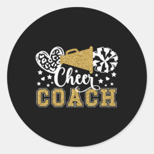 Cheer Coach Cheerleading Coach Appreciation Classic Round Sticker