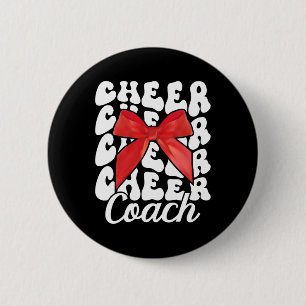 Cheer Coach Cheerleading Coach Coquette Cheerleade 6 Cm Round Badge
