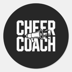 Cheer Coach Cheerleading Mentor Squad Leader Classic Round Sticker