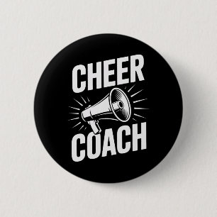 Cheer Coach Cheerleading Squad Motivator Practice 6 Cm Round Badge