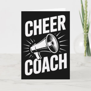 Cheer Coach Cheerleading Squad Motivator Practice Card