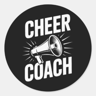 Cheer Coach Cheerleading Squad Motivator Practice Classic Round Sticker