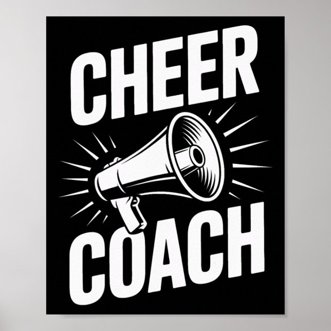 Cheer Coach Cheerleading Squad Motivator Practice  Poster (Front)