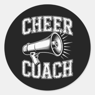 Cheer Coach Cheerleading Team Cheerleader Trainer Classic Round Sticker