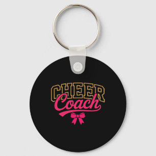 Cheer Coach Coquette Bow Cheerleading For Women Gi Key Ring