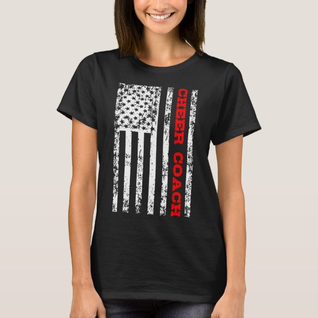 Cheer Coach Flag T-Shirt (Front)