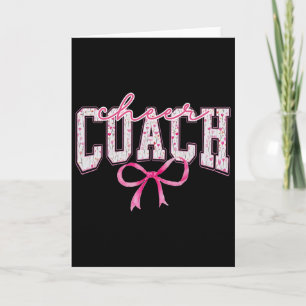 Cheer Coach Flower Coquette Bow Cheerleader Cheerl Card