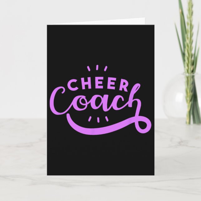 Cheer Coach - Funny Cheerleading Coach  Card (Front)