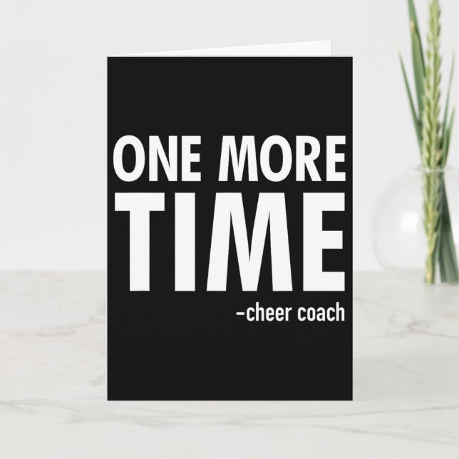 Cheer Coach Funny Cheerleading Gift  Card (Front)