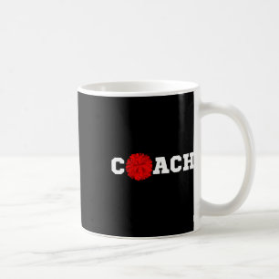 Cheer Coach Gift Cheerleading Cheerleader Red Pom Coffee Mug