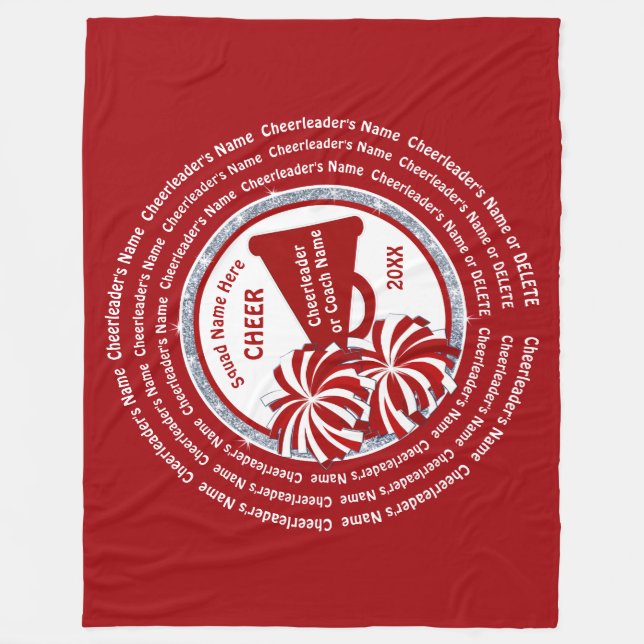 Cheer Coach Gifts, Cheerleading Gifts for Seniors Fleece Blanket (Front)