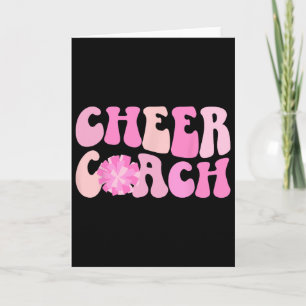 Cheer Coach Groovy Cheerleading Coach Cheerleader Card