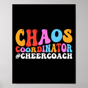Cheer Coach Groovy Cheerleading Coach Poster