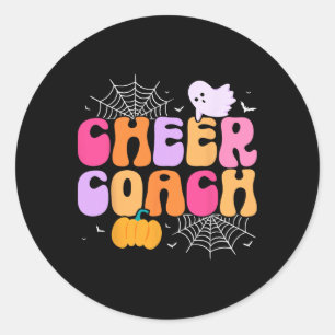 Cheer Coach - Halloween Cheerleader Cheerleading C Classic Round Sticker