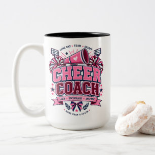 Cheer Coach Lead Encourage Inspire Team Spirit Two-Tone Coffee Mug