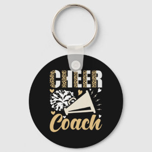 Cheer Coach Leopard Cheerleading Coach _1 Key Ring