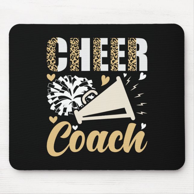 Cheer Coach Leopard Cheerleading Coach _1  Mouse Pad (Front)