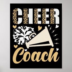 Cheer Coach Leopard Cheerleading Coach _1 Poster