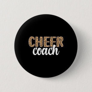 Cheer Coach Leopard Cheerleading Coach 6 Cm Round Badge