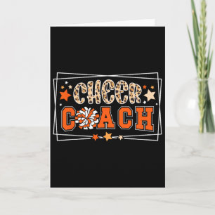 Cheer Coach Leopard Cheerleading Coach Cheerleader Card