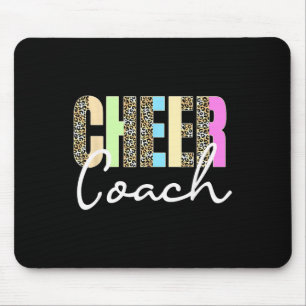 Cheer Coach Leopard Cheerleading Cute Cheer Coach Mouse Pad