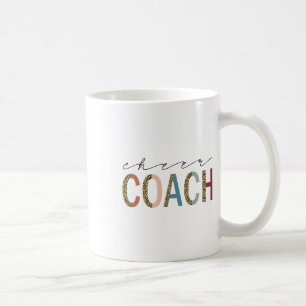 Cheer Coach Leopard Props Cute Cheer Cheerleading  Coffee Mug