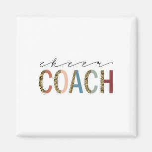 Cheer Coach Leopard Props Cute Cheer Cheerleading Magnet