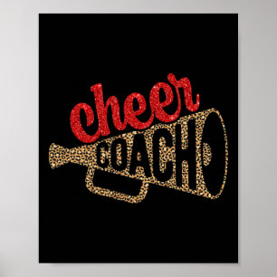 Cheer Coach Megaphone Cheerleader Coach Poster