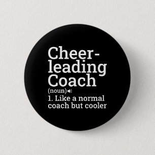 Cheer Coach Noun - Cheerleading Coaching Cheerlead 6 Cm Round Badge