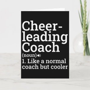 Cheer Coach Noun - Cheerleading Coaching Cheerlead Card
