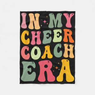 Cheer Coach Quote - In My Cheer Coach Era - Groovy Fleece Blanket