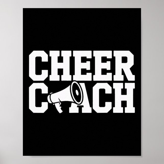 Cheer Coach Squad Leader Cheerleading Mentor  Poster (Front)