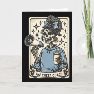 Cheer Coach Tarot Card Skeleton Cheerleading Coach