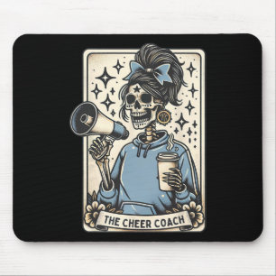 Cheer Coach Tarot Card Skeleton Cheerleading Coach Mouse Pad