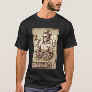 Cheer Coach Tarot Card Skeleton Cheerleading Coach T-Shirt