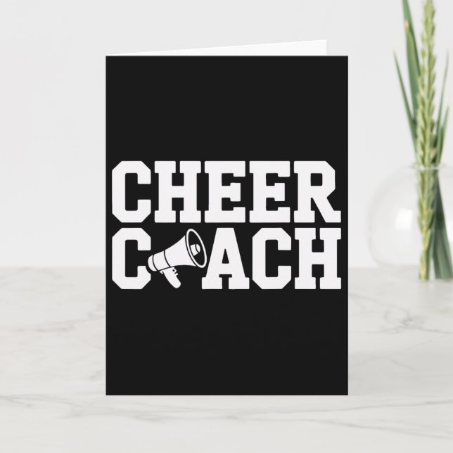 Cheer Coach Teaching Cheerleading Techniques  Card (Front)