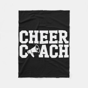 Cheer Coach Teaching Cheerleading Techniques  Fleece Blanket