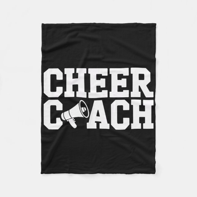 Cheer Coach Teaching Cheerleading Techniques  Fleece Blanket (Front)