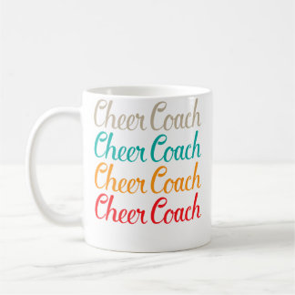 Cheer Coach Typography For Cheerleading Co Coffee Mug