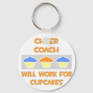 Cheer Coach ... Will Work For Cupcakes Key Ring